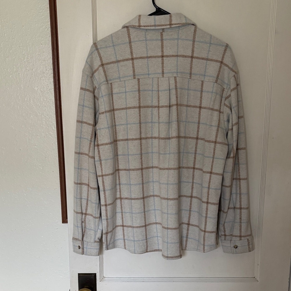 Plaid Button-Up Shirt Jacket - Picture 3 of 4